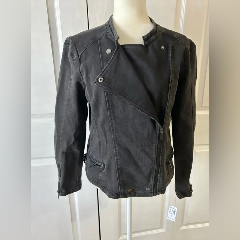 New dress barn jacket woman size small coat moto